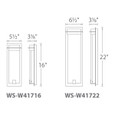 WAC Lighting 22" Spa LED Indoor and Outdoor Wall Light WS-W41722