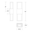 WAC Lighting 16" Nightvision LED Indoor and Outdoor Wall Light WS-W42016