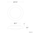WAC Lighting 17.88" Taurus LED 3-CCT Flush Mount
