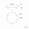 WAC Lighting 16" Bradbury LED Flush Mount