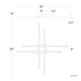 WAC Lighting 32" Parallax LED 3-CCT Flush Mount FM-73132
