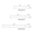WAC Lighting 18" Strip LED Bathroom Vanity or Wall Light WS-63718