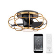 WAC Smart Fans WAC-F-096L Aella 3-Blade LED Smart Caged Flush Mount Ceiling Fan