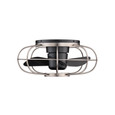 WAC Smart Fans WAC-F-096L Aella 3-Blade LED Smart Caged Flush Mount Ceiling Fan