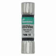 Bussmann FNM-10 Eaton series FNM fuse, Time-delay Midget fuse, 10 A, Dual, Non-indicating, Ferrule end x ferrule end, 10 kAIC at 125 Vac,200 AIC at 250 Vac, Nickel-plated bronze endcap, Standard, 250 V
