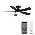 WAC Smart Fans 44" Odyssey 5-Blade Smart Flush Mount Ceiling Fan F-034L
