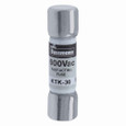 Bussmann KTK-30 Eaton series KTK fuse, LIMITRON Fast-acting fuse, Control circuits, lighting circuit protection, meter circuits, 30 A, Non-indicating, Ferrule end x ferrule end, 100 kAIC at 600 V, Nickel-plated bronze endcap,Melamine tube, 600 V
