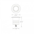 WAC Lighting LED 2in 12V Round Beveled Top Inground Indicator Light with Honeycomb Louver for Glare Control