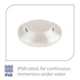 WAC Lighting LED 2in 12V Round Beveled Bi-Directional Top Surface Mounted Indicator Light