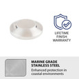 WAC Lighting LED 2in 12V Round Beveled Bi-Directional Top Surface Mounted Indicator Light