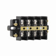Bussmann KUSC6BPWCPT Eaton KU series panel mount terminal block connector, Top cover and two end plates, 600V, 60A, Shorting strap and screws, Six-pole, Black, Molded nuclear grade noryl base, nickel-plated brass philslot screw