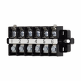Bussmann KUH6C Eaton KU series panel mount terminal block connector, 600V, 60A, Barrier, Black - KUH6C