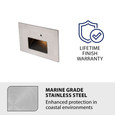 WAC Lighting 3" LEDme 120V LED Horizontal Step and Wall Light with Daylight Photocell Sensor