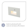 WAC Lighting 3" LEDme 120V LED Horizontal Step and Wall Light with Daylight Photocell Sensor