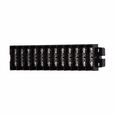 Bussmann KUX12-NUV Eaton KU series panel mount terminal block connector, 600V, 60A, Short Block, Twelve-pole, Black, Molded nuclear grade noryl base - KUX12-NUV