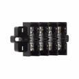 Bussmann KURL4-BP Eaton KU series panel mount terminal block connector, 600V, 60A, Four-pole, Black, Molded nuclear grade noryl base, nickel-plated brass philslot screw