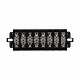 Bussmann KU12-BPWCMT Eaton KU series panel mount terminal block connector, Top cover and two end plates, 600V, 60A, Barrier, Standard, Twelve-pole, Black, Molded nuclear grade noryl base, nickel-plated brass philslot screw
