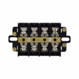 Bussmann KUSC12-00WCPT Eaton KU series panel mount terminal block connector, Top cover and two end plates, 600V, 60A, Shorting strap and screws, Twelve-pole, Black, Molded nuclear grade noryl base