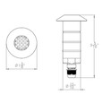 WAC Lighting LED 1in 12V Round Beveled Top Inground Indicator Light with Honeycomb Louver for Glare Control