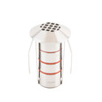 WAC Lighting LED 1in 12V Round Beveled Top Inground Indicator Light with Honeycomb Louver for Glare Control