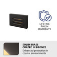 WAC Lighting 5in 12V LED Horizontal Louvered Surface Mounted Step Light and Wall Light
