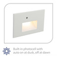WAC Lighting 5" LEDme 120V LED Horizontal Step and Wall Light with Daylight Photocell Sensor and AM Finish