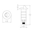 WAC Lighting LED 1in 12V Round Scoop Top Inground Indicator Light
