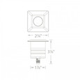 WAC Lighting LED 2in 12V Square Beveled Top Inground Indicator Light with Honeycomb Louver for Glare Control