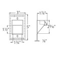 WAC Lighting 3" LEDme 120V LED Vertical Invisible Trim Step and Wall Light