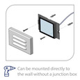 WAC Lighting 9in 12V LED Horizontal Louvered Surface Mounted Step Light and Wall Light