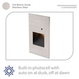 WAC Lighting 3" LEDme 120V LED Vertical Step and Wall Light with Daylight Photocell Sensor