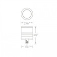 WAC Lighting LED 2in 12V Round Low-Profile Top Inground Indicator Light with Honeycomb Louver for Glare Control