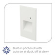 WAC Lighting 3" LEDme 120V Vertical Step and Wall Light with Daylight Photocell Sensor and AM Finish