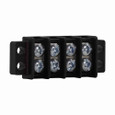 Bussmann TB100-11SP Eaton TB100 series panel mount terminal block connector, Breakdown voltage 3600V, 300V, 30A, Double row, barrier, 11-pole, #6-32 TPI Screw, Black, Tin-plated brass terminal, Zinc-plated Steel SEMS philslot screw
