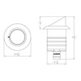 WAC Lighting LED 2in 12V Round Shroud Top Inground Indicator Light