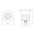 WAC Lighting LED 2in 12V Round Louvered Top Inground Indicator Light