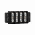 Bussmann TB200-0400L1 Eaton TB200 series panel mount terminal block connector, Breakdown voltage 4800V, 300V, 30A, Barrier, Four-pole, Black, Molded thermoplastic base, tin-plated brass terminal, screws shipped bulk - TB200-0400L1