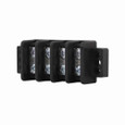 Bussmann TB300-24 Eaton TB300 series panel mount terminal block connector, Breakdown voltage 7500V, 600V, 30A, Double row, barrier, 24-pole, #8-32 TPI Screw, Black, Tin-plated brass terminal, Zinc-plated Steel philslot screw