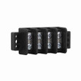 Bussmann TB300-16SP Eaton TB300 series panel mount terminal block connector, Breakdown voltage 7500V, 600V, 30A, Double row, barrier, 16-pole, #8-32 TPI Screw, Black, Tin-plated brass terminal, Zinc-plated Steel SEMS philslot screw
