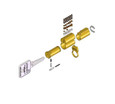 Medeco 33600007 X4 KeyMark Small Format Interchangeable Core (SFIC) Extended Plug Head, 8E Keyway
