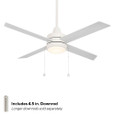 WAC Quade 52" 4-Blade Indoor/Outdoor Ceiling Fan with Selectable LED Light Kit