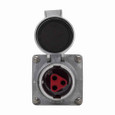 Crouse-Hinds AR341 Eaton series Arktite AR receptacle, 30A, Four-wire, four-pole, 50-400 Hz, Style 1, Copper-free aluminum, Spring door, 600 Vac/250 Vdc
