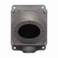 Crouse-Hinds AJ58 Eaton series AJ back box and adapter assembly, 200A, One hub, Cast aluminum, 1-1/2"