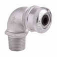 Crouse-Hinds CGE196 SG Eaton series CGE cable gland, Cable range min/max: 0.625-0.750", Non-armoured and tray cable, 90° angle, Non-armoured gland, Feraloy iron alloy, General purpose, Sealing gasket and locknut, 1/2" NPT