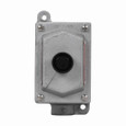 Crouse-Hinds EDS1184 Eaton series EDS pushbutton control station, With pushbuttons, Feraloy iron alloy, Single circuit universal, 1, Single-gang, 1, Dead end, 1/2", 600 Vac
