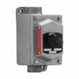 Crouse-Hinds EFSC21275 Eaton series EFS selector switch control station, With selector switch, With two 3/4" hubs, Feraloy iron alloy, Single-gang, 3, Through feed, Three-position, four-circuit, 3/4", 600 Vac