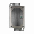 Crouse-Hinds EDSC171 Eaton series FlexStation EDS back box, Feraloy iron alloy, Single-gang, Through feed, 1/2"