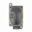 Crouse-Hinds EDSC271 SA Eaton series FlexStation EDS back box, Copper-free aluminum, Single-gang, Through feed, 3/4"