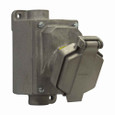 Crouse-Hinds ENRC21201 SA Eaton series Ark-Gard ENR Value receptacle assembly, 20A, Single, Copper-free aluminum, 5-20R, Single-gang, Through feed, 3/4", 125 Vac