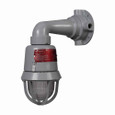 Crouse-Hinds EVLEDBX2C701 Eaton series EV LED light fixture, 0.25A, Cool white, AC drive, 70-100W HID equiv lumin, 50/60 Hz, Heat and impact resistant glass globe, With guard, Copper-free aluminum, Wall mount, 0.87 power factor, 3/4", 100-277 Vac, 30
